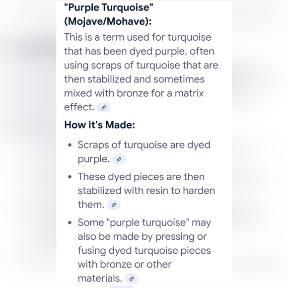 Mojave Purple Turquoise Sterling Silver Cuff Marked Sterling Made In Phillipines - Picture 12 of 12